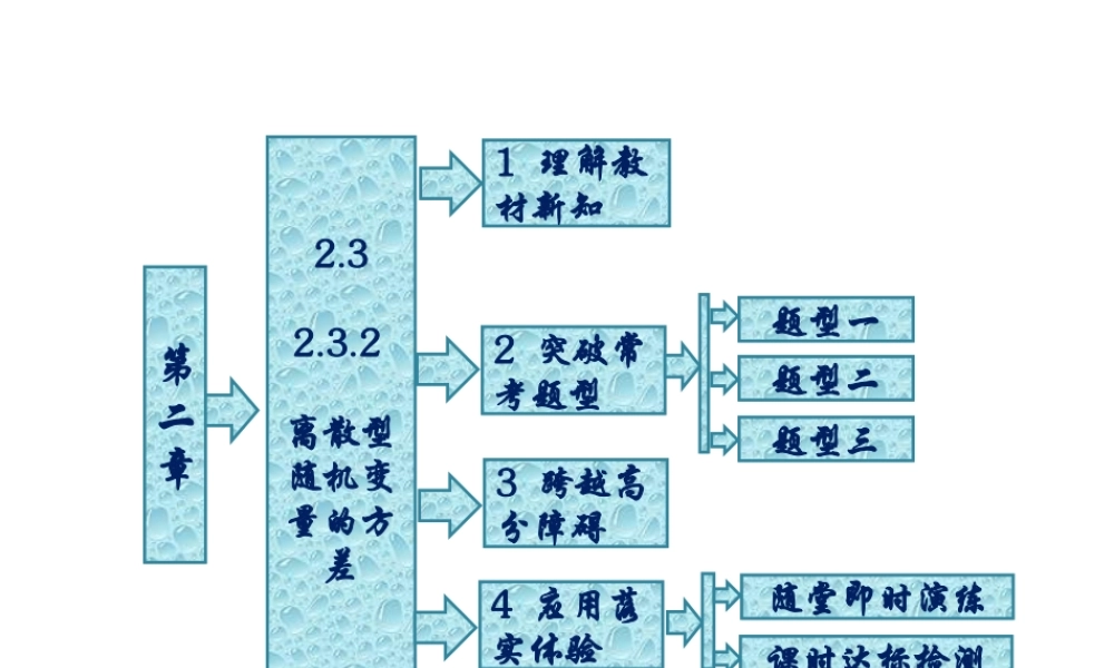 人教A版数学选修2-3全册课件：第二章 2.3 2.3.2 离散型随机变量的方差.ppt