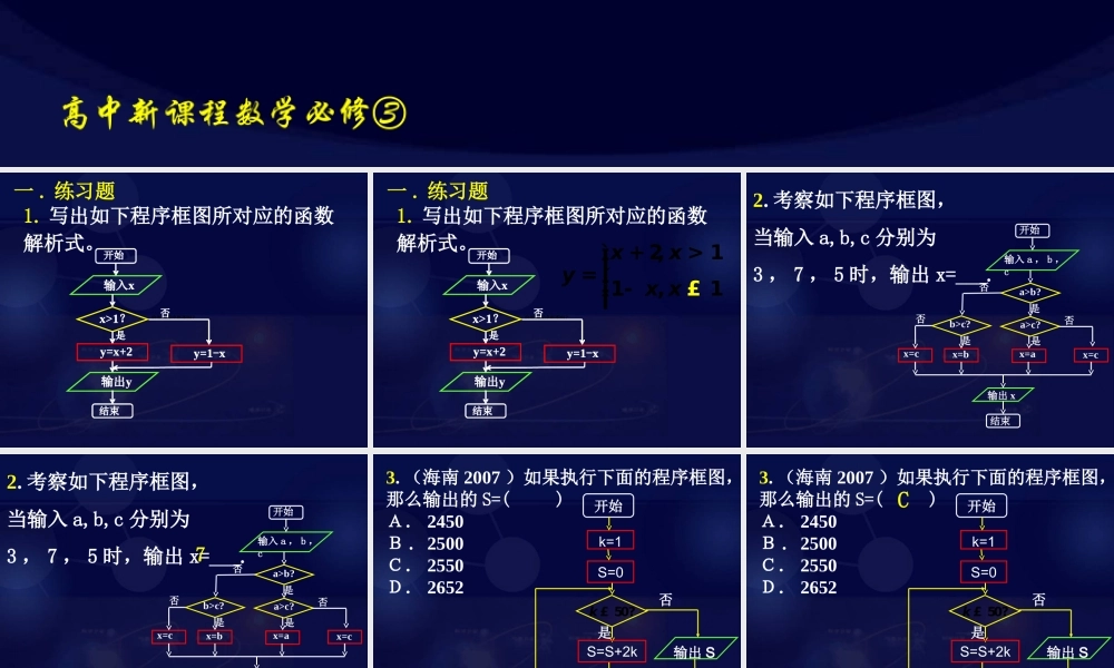 数学《1.1.2-1.1.3 程序框图与算法的基本逻辑结构(三)》.ppt