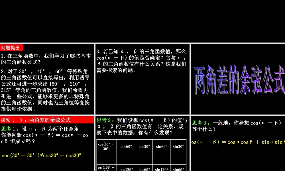 数学（3.1.1两角差的余弦公式）.ppt