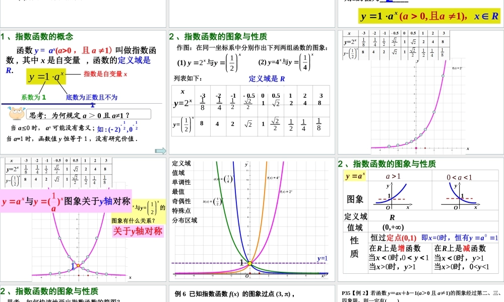 高一数学人教A版必修1课件：2.1.2 指数函数及其性质（1） .ppt