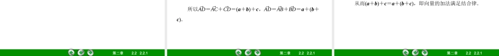 高一数学（人教A版）必修4课件：2-2-1 向量加法运算及其几何意义.ppt