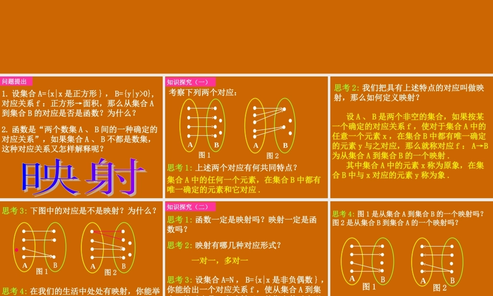 高一数学：1.2.2《映射》课件.ppt
