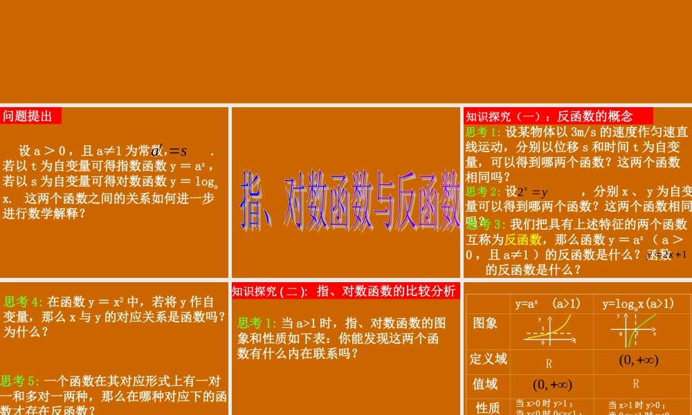 高一数学：2.2.2《指、对数函数与反函数》课件.ppt