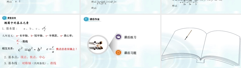 高中数学人教A版选修1-1课件：2.1.2《椭圆的简单几何性质》课时2.ppt