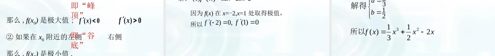 高中数学人教A版选修1-1课件：3.3.2《函数的极值与导数》.ppt