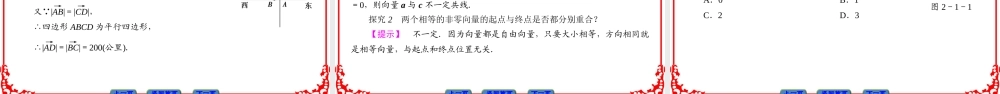 高中数学人教A版（课件）必修四 第二章 平面向量 2.1.1、2.1.2、2.1.3 .ppt