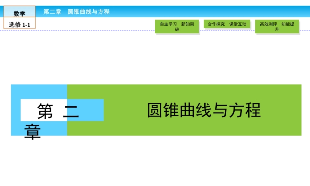 （人教版）高中数学选修1-1课件：第2章 圆锥曲线与方程2.1.1 .ppt