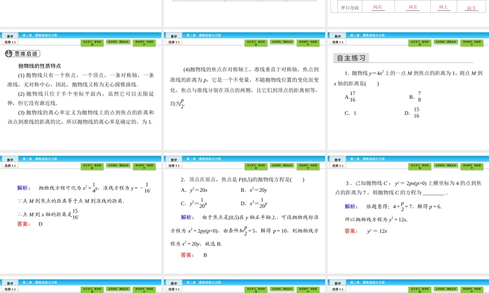 （人教版）高中数学选修1-1课件：第2章 圆锥曲线与方程2.3.2.1 .ppt