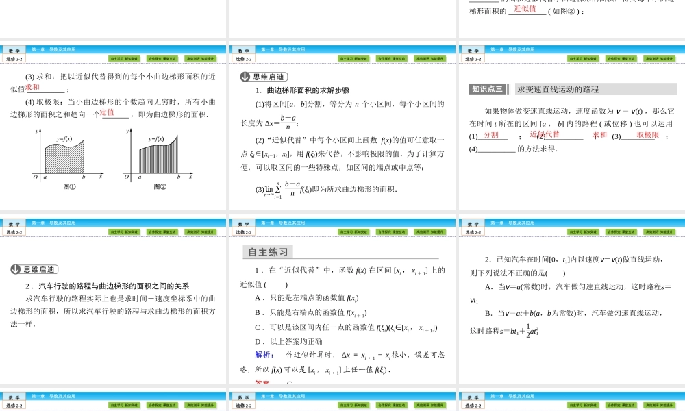 （人教版）高中数学选修2-2课件：第1章 导数及其应用1.5.1、2 .ppt