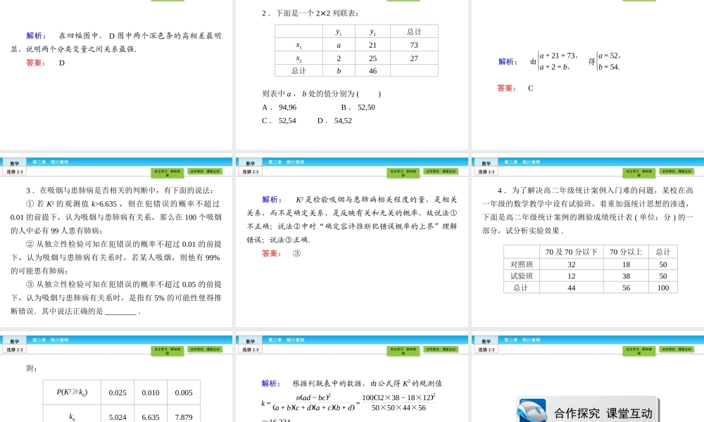 （人教版）高中数学选修2-3课件：3.2 .ppt
