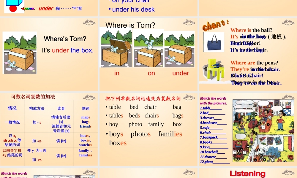 1【金识源】Unit 4 Where’s my schoolbag？（第1课时）课件.ppt