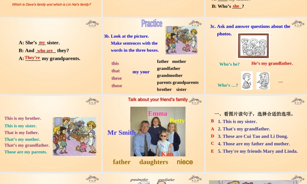 1【金识源】Unit 2 This is my sister（第4课时）课件.ppt