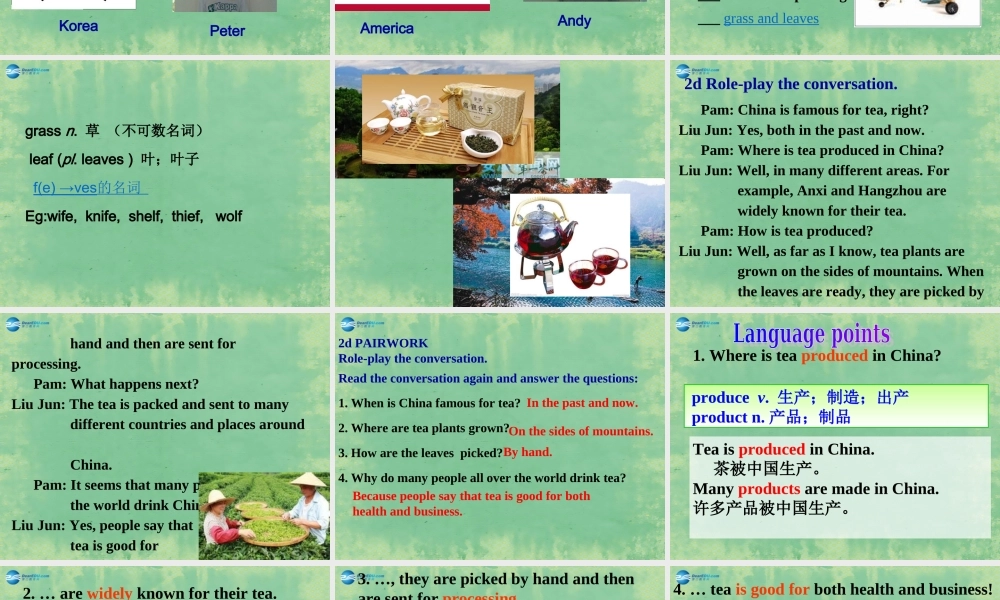 2014秋九年级英语全册 Unit 5 What are the shirts made of？Section A（2a-2d）课件.ppt