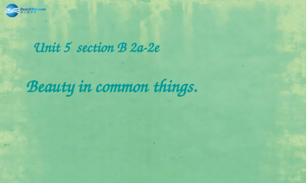2014秋九年级英语全册 Unit 5 What are the shirts made of？Section B（2a-2e）课件.ppt