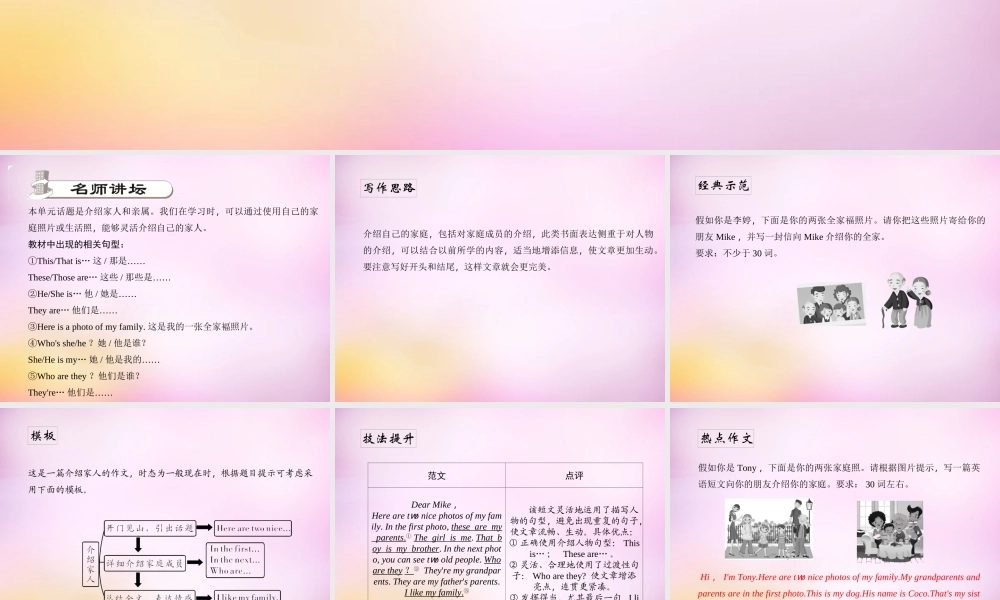 2【练闯考】Unit 2 This is my sister同步作文导练课件.ppt