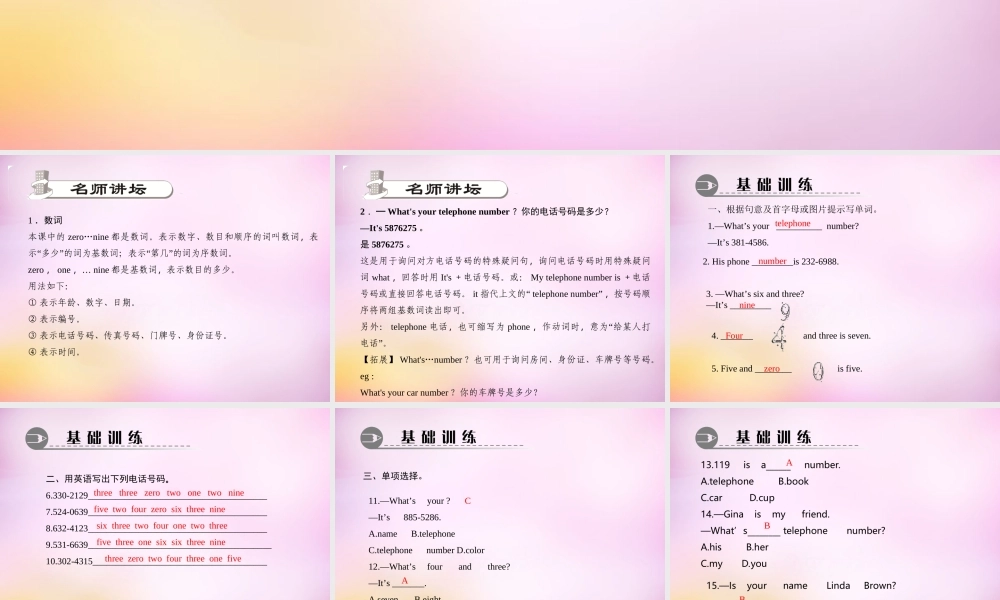 2【练闯考】Unit 1 My name's Gina（第4课时）Section B（1a-1f）课件.ppt