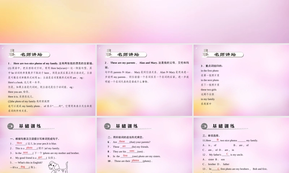 2【练闯考】Unit 2 This is my sister（第5课时）Section B（2a-3b）课件.ppt
