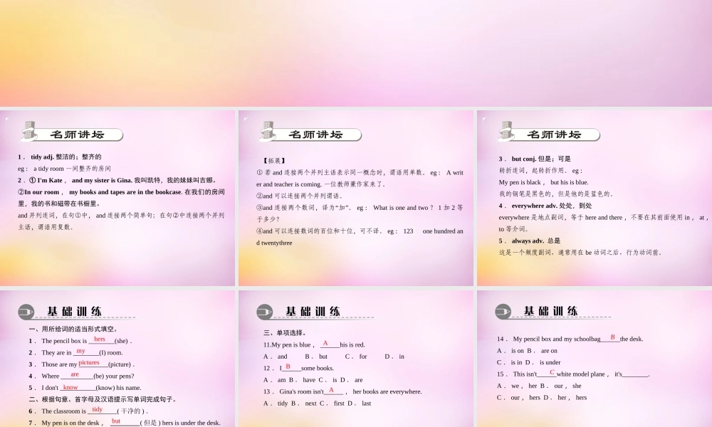 2【练闯考】Unit 4 Where's my schoolbag（第5课时）Section B（2a-3b）课件.ppt