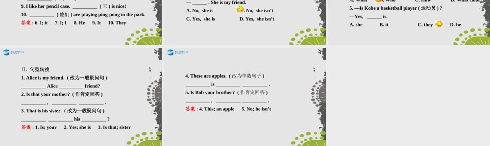 3【世纪金榜】Unit 2 This is my sister Section A（Grammar Focus—3c）课件.ppt