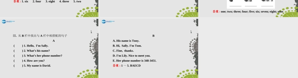 3【世纪金榜】Unit 1 My name’s Gina Section B（1a—1f）课件.ppt
