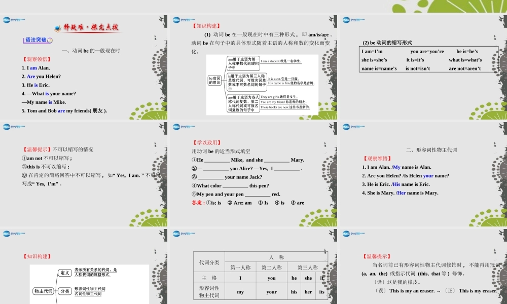 3【世纪金榜】Unit 1 My name’s Gina Section A（Grammar Focus—3c）课件.ppt