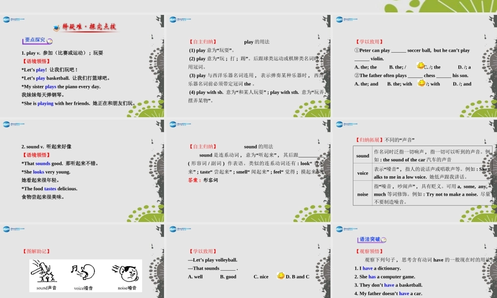 3【世纪金榜】Unit 5 Do you have a soccer ball？Section A（Grammar Focus—3c）课件.ppt