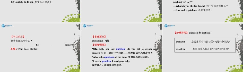 3【世纪金榜】Unit 6 Do you like bananas？Section B（2a—2c）课件.ppt