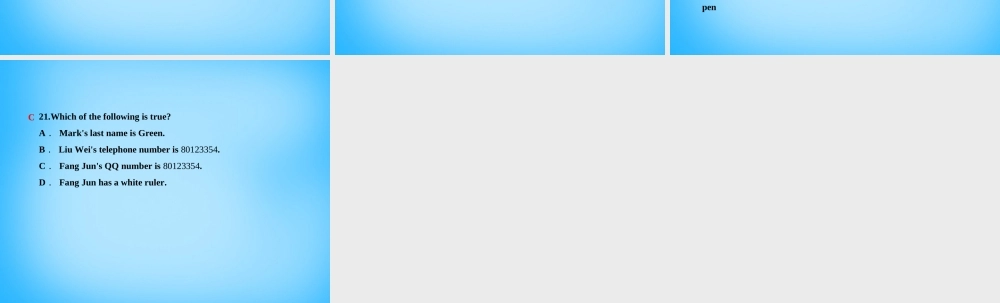 5【名师导航】Unit 1 My name's Gina Section B语篇能力提升课件.ppt