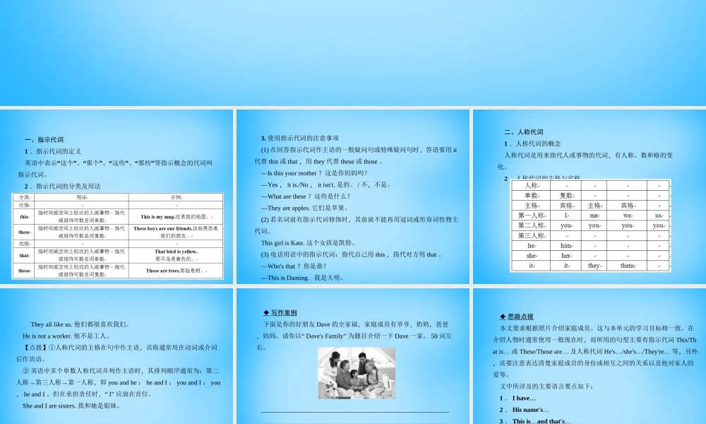 5【名师导航】Unit 2 This is my sister单元清课件.ppt