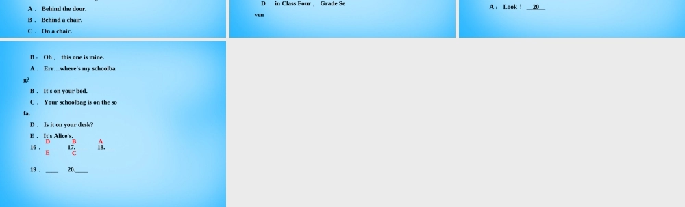 5【名师导航】Unit 4 Where's my schoolbag？Section A阅读与情景交际课件.ppt