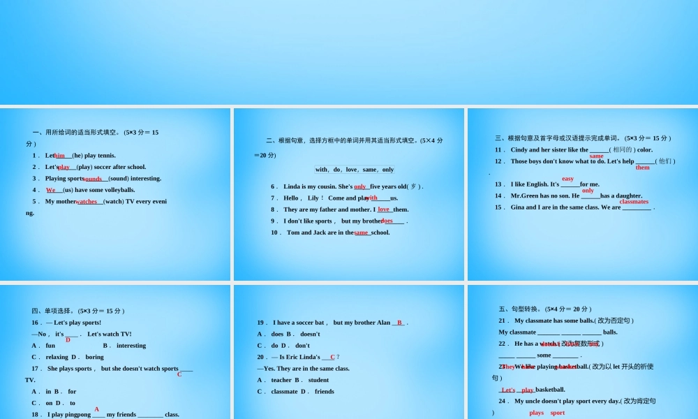 5【名师导航】Unit 5 Do you have a soccer ball？（第五课时）Section B(2a-3c)课件.ppt