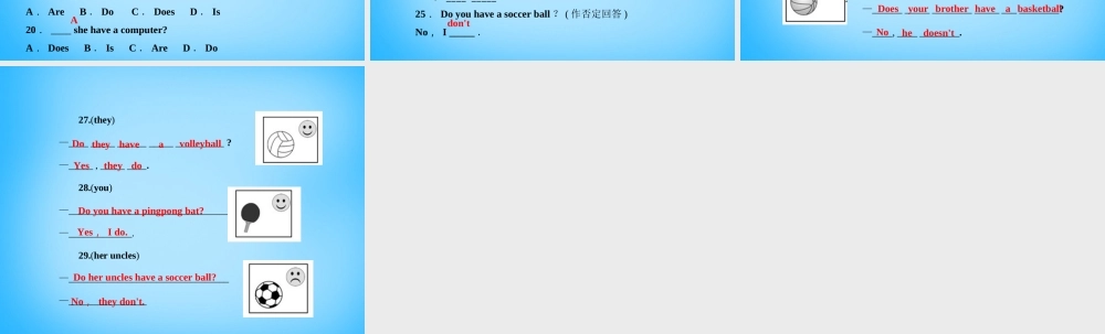5【名师导航】Unit 5 Do you have a soccer ball？（第一课时）Section A(1a-1c)课件.ppt