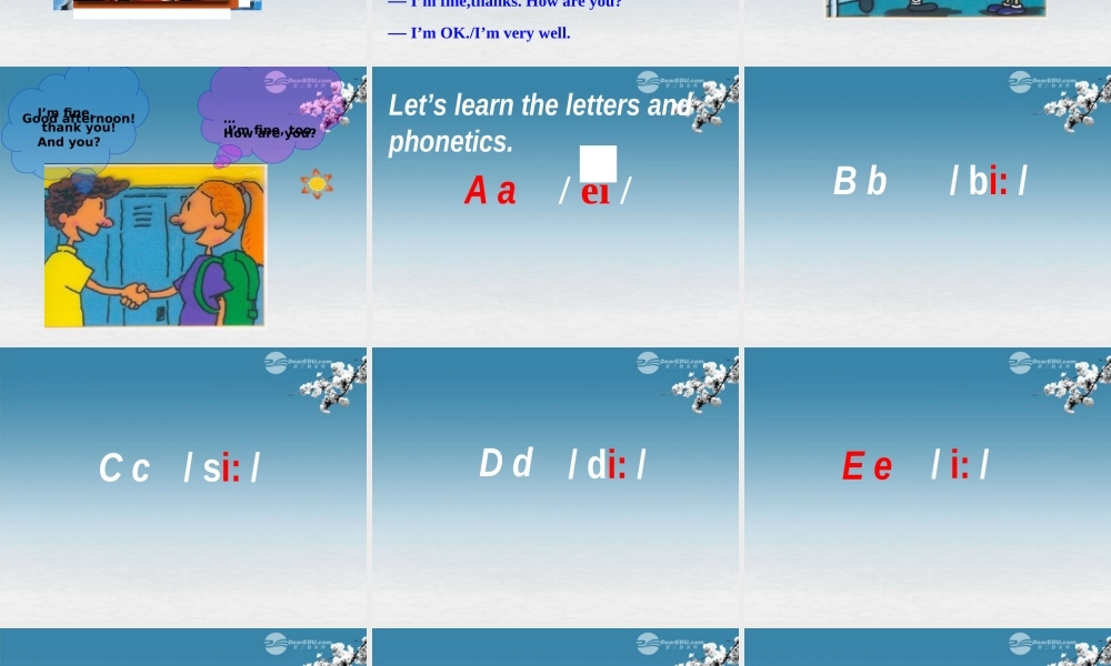 6【名师课件】Starter Unit 1 Good morning period 3课件.ppt