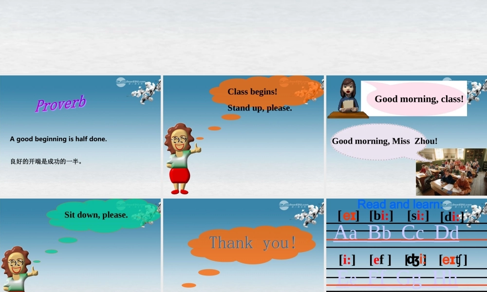 6【名师课件】Starter Unit 1 Good morning period 1课件.ppt