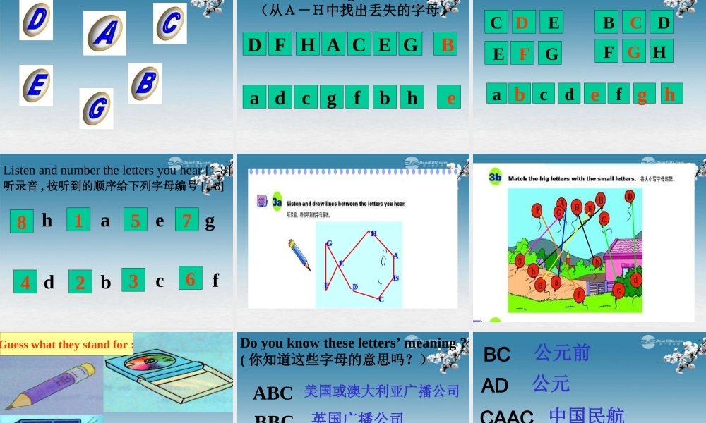 6【名师课件】Starter Unit 1 Good morning period 1课件.ppt