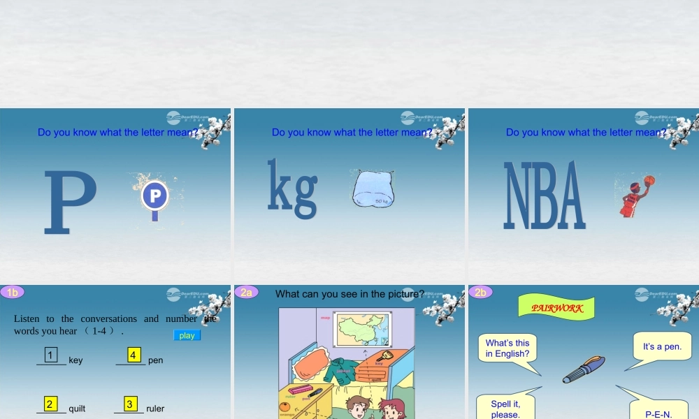 6【名师课件】Starter Unit 2 What's this in English Section B课件.ppt