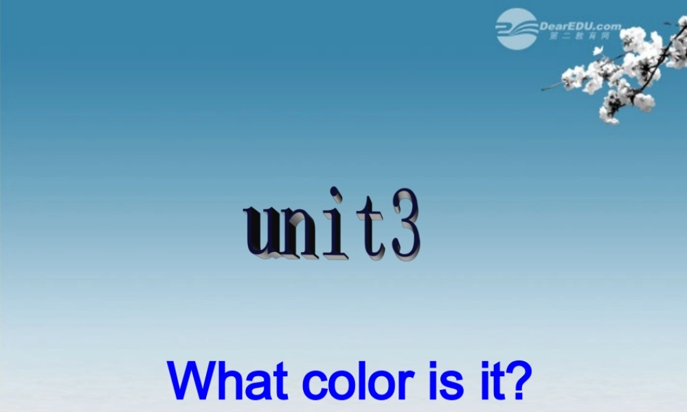 6【名师课件】Starter Unit 3 What color is it period 2课件.ppt