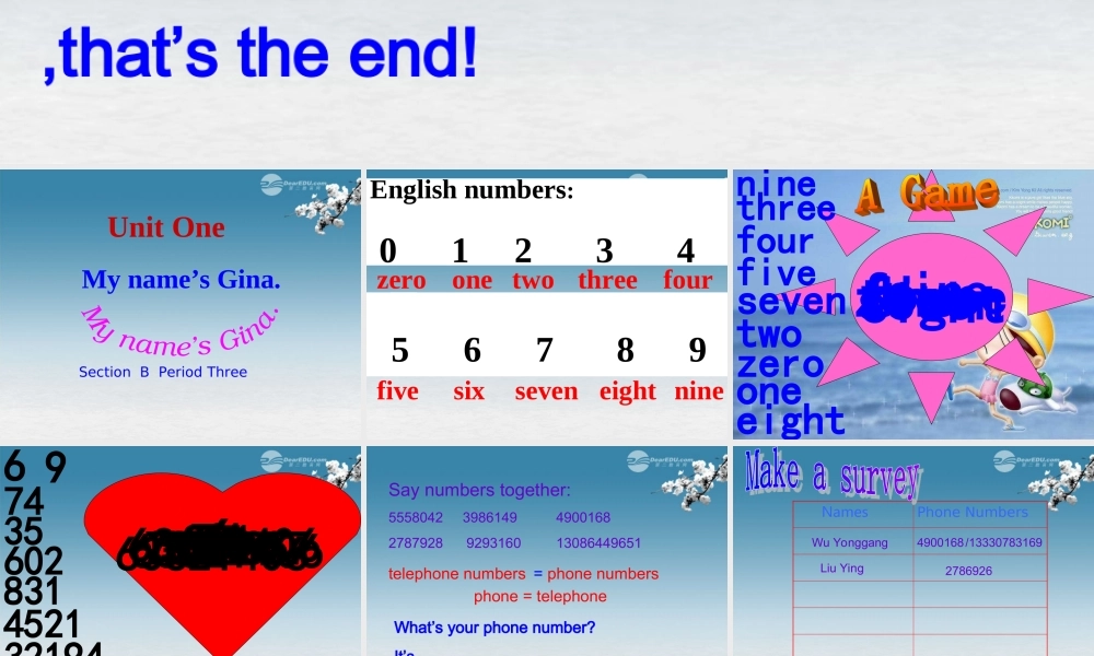 6【名师课件】Unit 1 My name’s Gina.Period 3课件.ppt