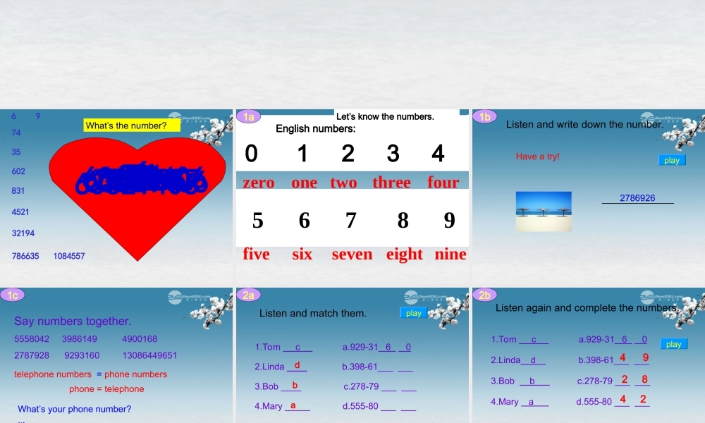 6【名师课件】Unit 1 My name’s Gina. Section B课件.ppt