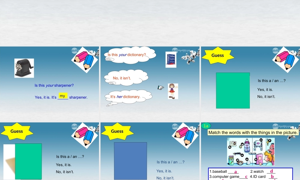 6【名师课件】unit 2 Is this your pencil Section B课件.ppt