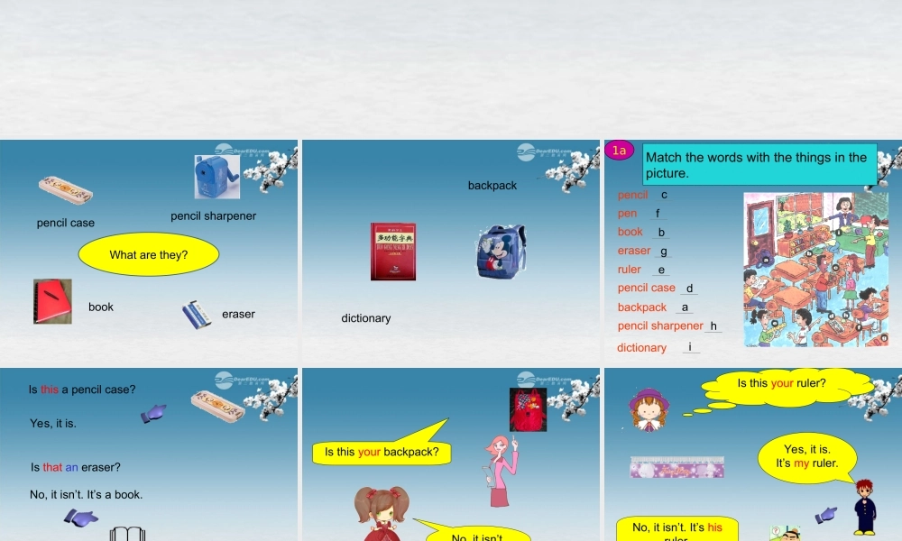 6【名师课件】unit 2 Is this your pencil Section A课件.ppt