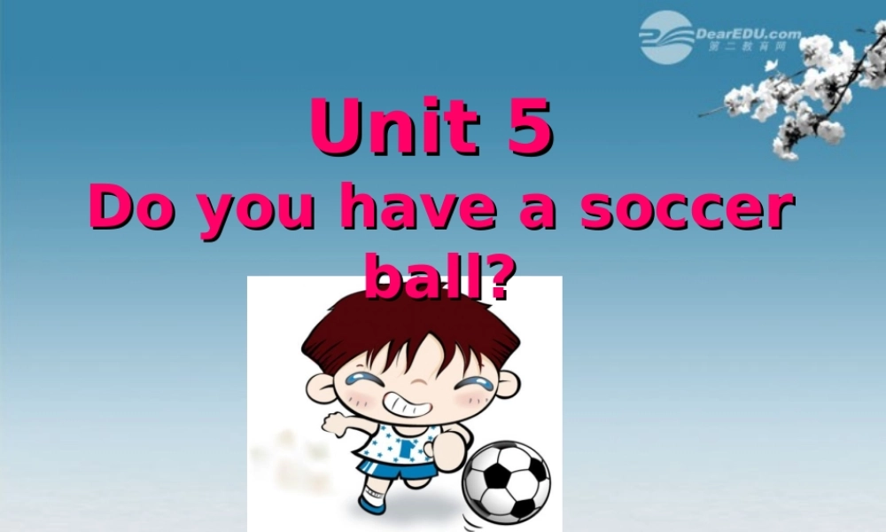 6【名师课件】Unit 5 Do you have a soccer ball Section A Period Two课件.ppt