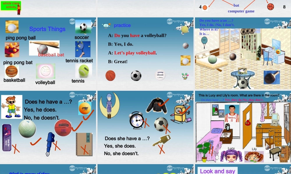 6【名师课件】Unit 5 Do you have a soccer ball Section A Period Two课件.ppt