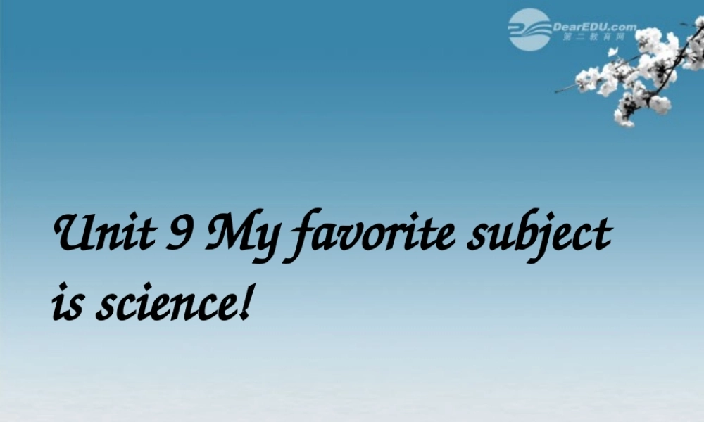 6【名师课件】Unit 9 my favorite subject is science period 2课件.ppt