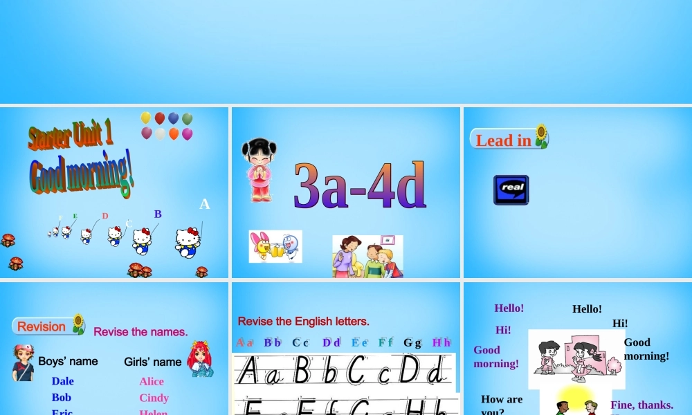 7【名师课件】Starters Unit 1 Good morning课件2.ppt