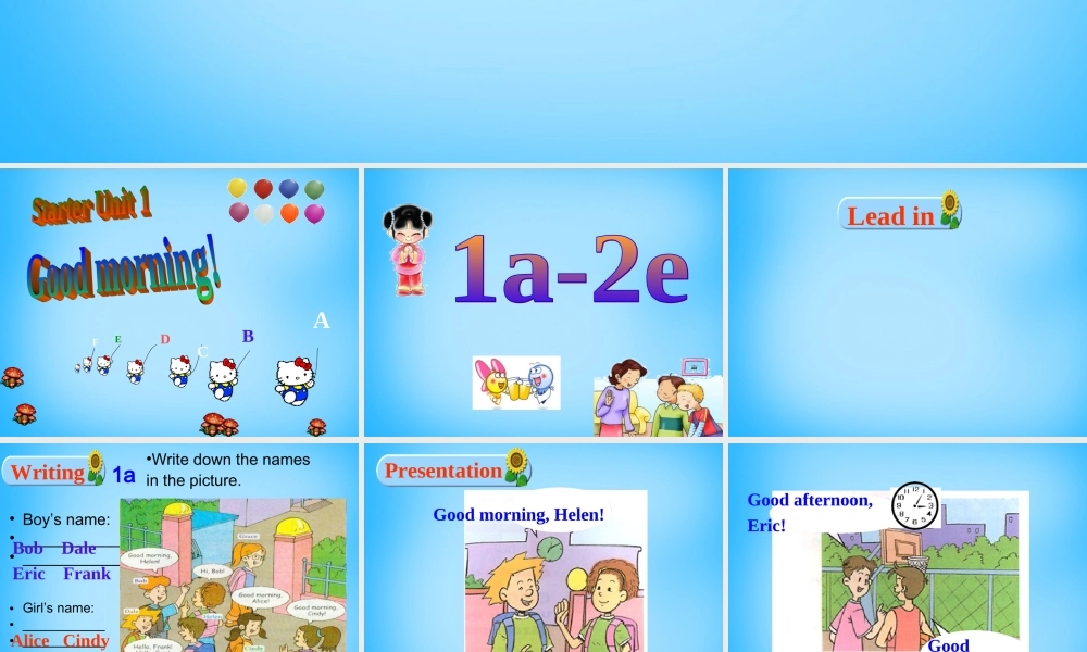 7【名师课件】Starters Unit 1 Good morning课件1.ppt