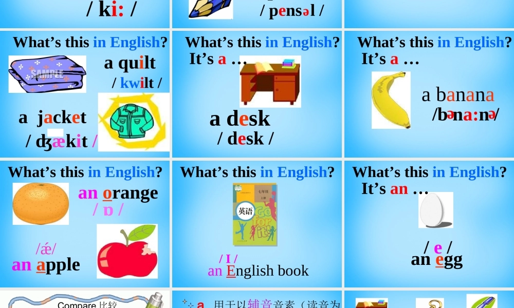 7【名师课件】Starters Unit 2 What’s this in English课件1.ppt