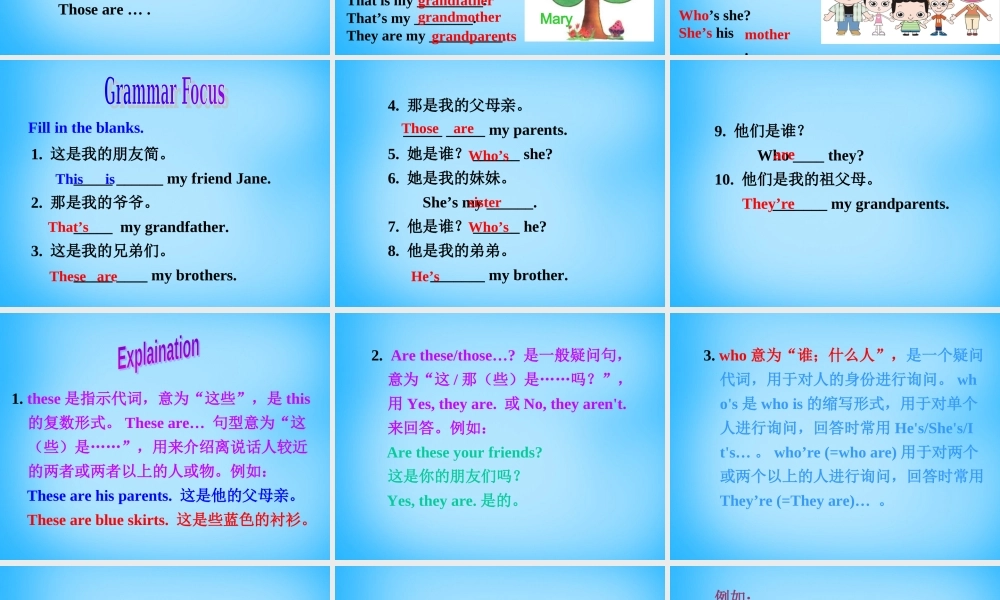 7【名师课件】Unit 2 This is my sister Section A课件1.ppt