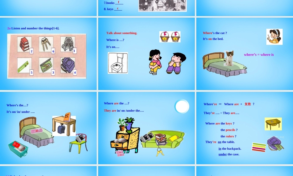 7【名师课件】Unit 4 Where’s my schoolbag Section A课件3.ppt