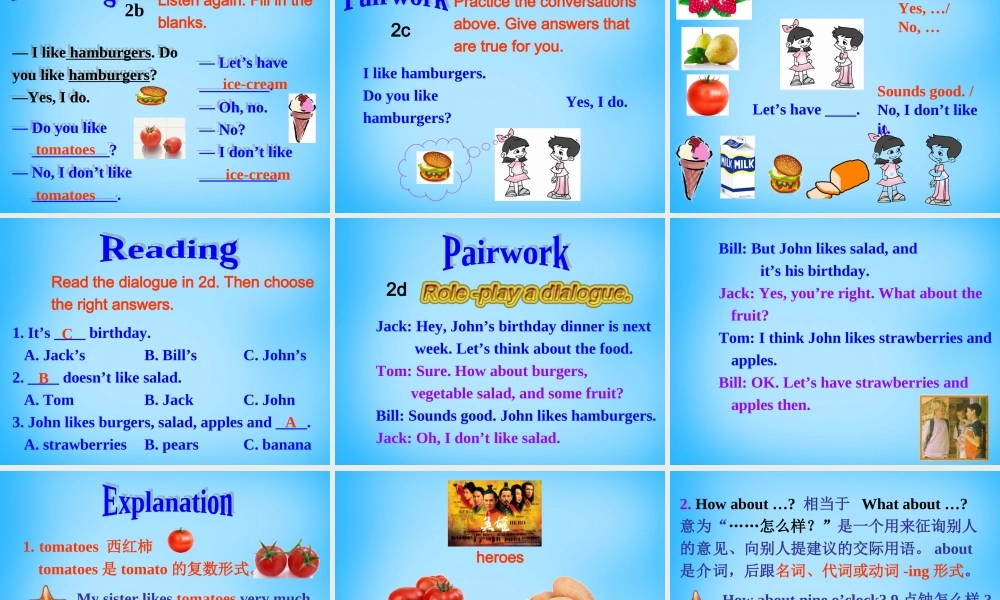 7【名师课件】Unit 6 Do you like bananas Section A课件1.ppt